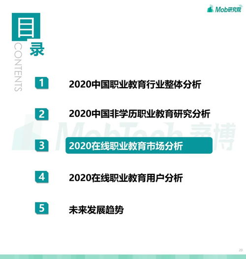 2020中国职业教育行业白皮书 非学历型职业教育市场空间巨大，短期企业内部管理培训崭露头角